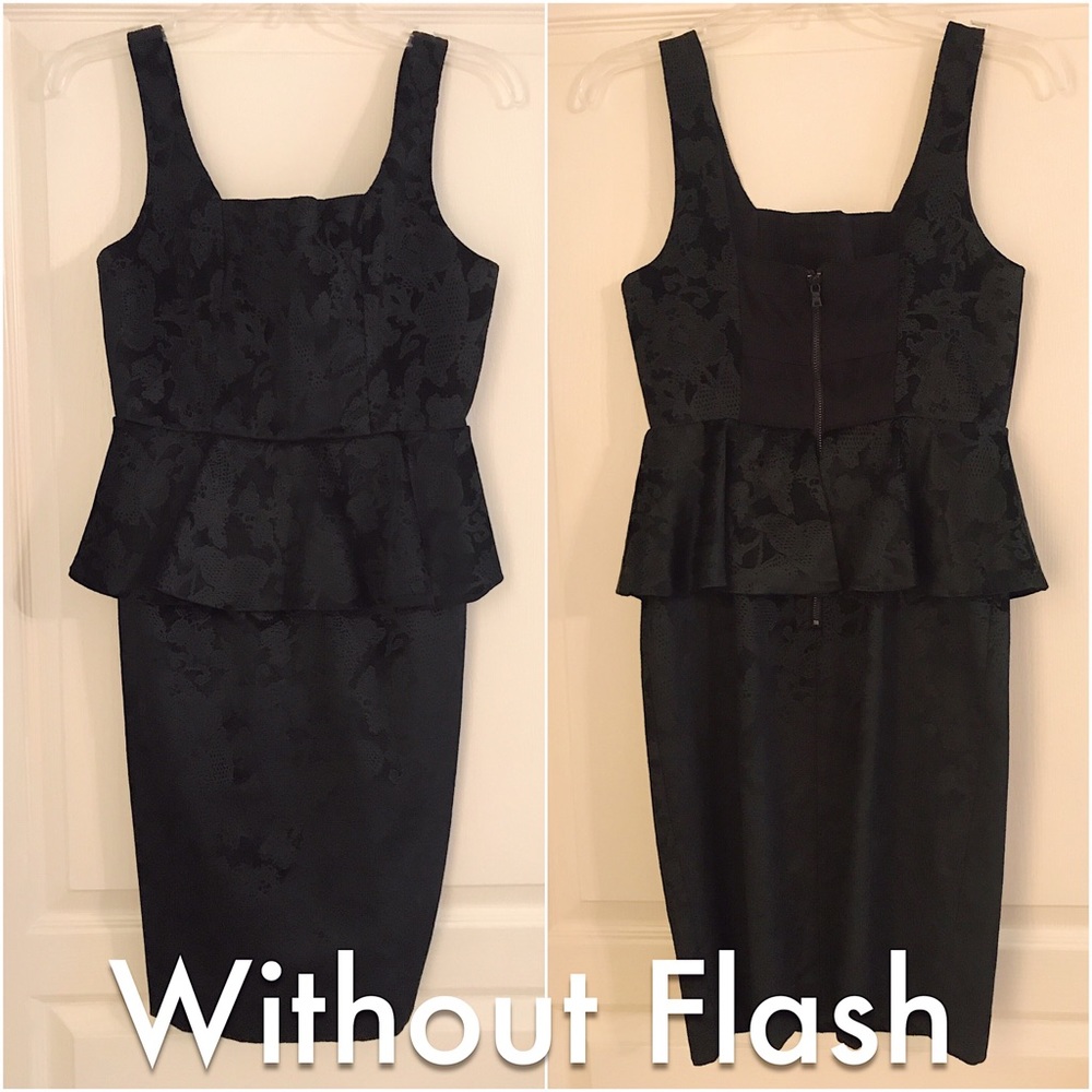 Velvet Peplum Formal Dress - Picture 2 of 4